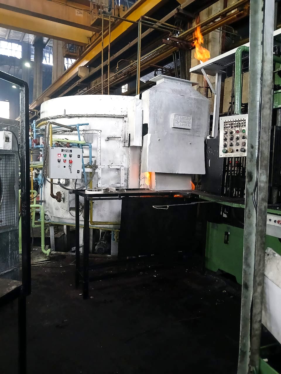 The rotary hearth furnace on the shop floor