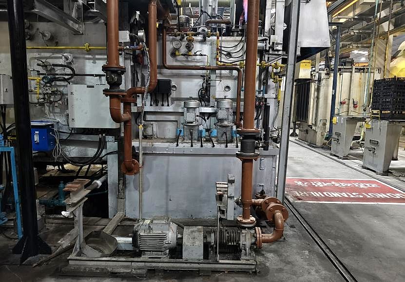 Air-cooled heat exchanger and pipework after the conversion