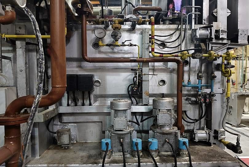 Furnace side after the retrofit, with every field instrument replaced