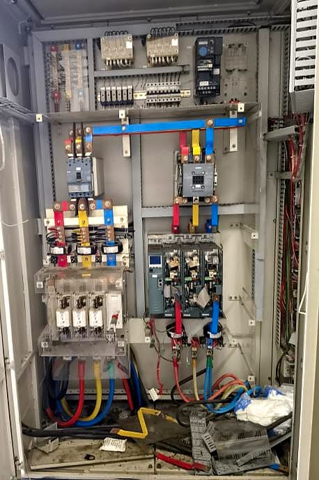 Inside the old control panel before the rebuild